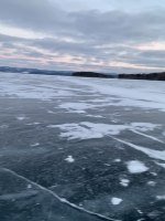 Снежная метель на закате