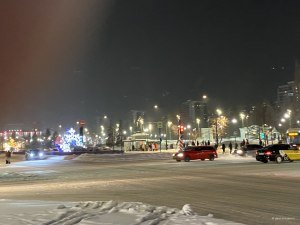 Новогоднее оформление центральной площади 