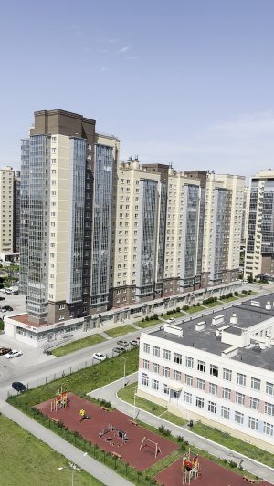Панорама с 17-го этажа на ЖК Ньютон