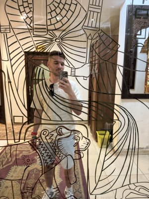 Селфи с тигром в зеркале