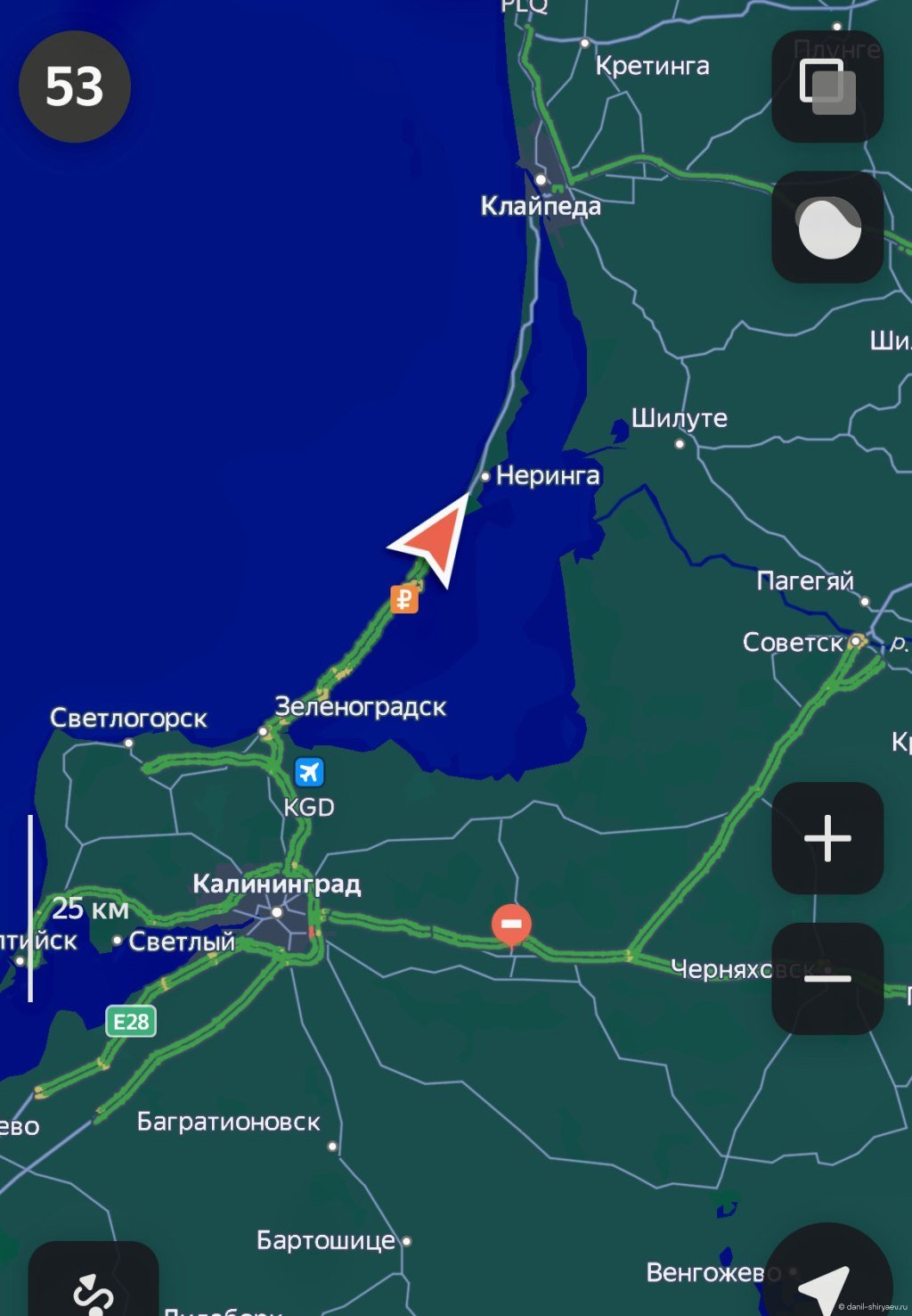 Местоположение по карте