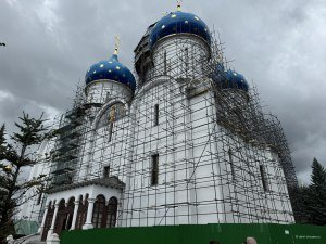 В строительных лесах на реставрации